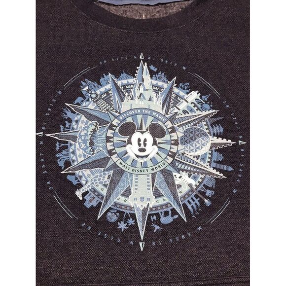 Disney Parks Mickey Mouse Compass Pullover XL‎ Sweatshirt Unisex Blue X-Large - Picture 8 of 12